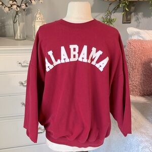 Alabama Crimson Red Sweatshirt Oversized